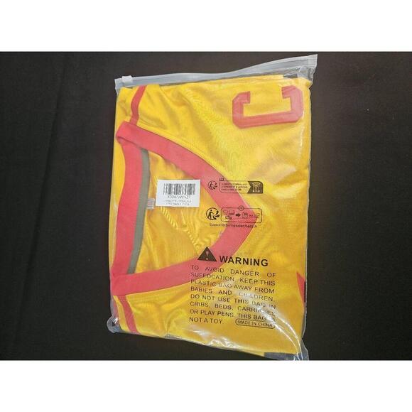 NWT Average Joes Yellow V-Neck Peter Lafleur Dodgeball Jersey XL - Picture 7 of 9